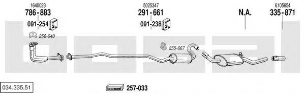 BOSAL 03433551 Система випуску ОГ