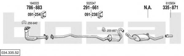 BOSAL 03433552 Система випуску ОГ