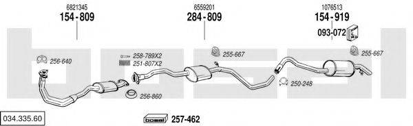 BOSAL 03433560 Система випуску ОГ