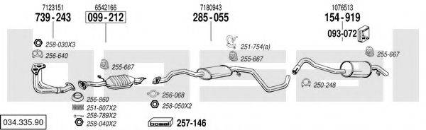 BOSAL 03433590 Система випуску ОГ