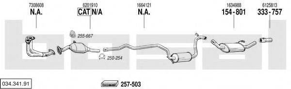 BOSAL 03434191 Система випуску ОГ