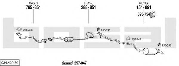 BOSAL 03442950 Система випуску ОГ