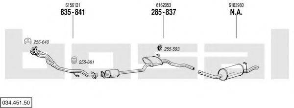 BOSAL 03445150 Система випуску ОГ