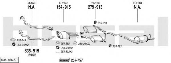 BOSAL 03445650 Система випуску ОГ