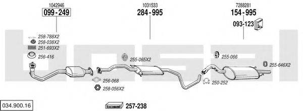 BOSAL 03490016 Система випуску ОГ