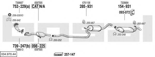 BOSAL 03497044 Система випуску ОГ