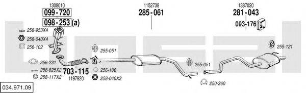 BOSAL 03497109 Система випуску ОГ