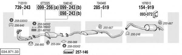 BOSAL 03497133 Система випуску ОГ