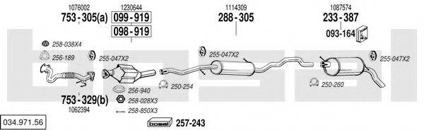 BOSAL 03497156 Система випуску ОГ