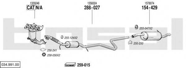 BOSAL 03499100 Система випуску ОГ