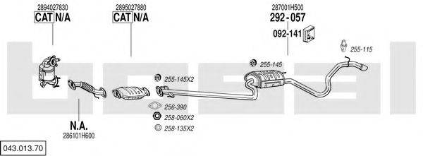 BOSAL 04301370 Система випуску ОГ