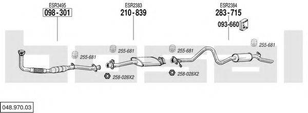 BOSAL 04897003 Система випуску ОГ