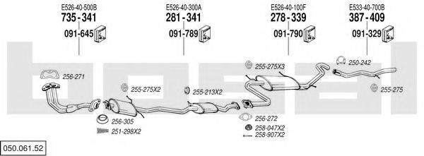 BOSAL 05006152 Система випуску ОГ