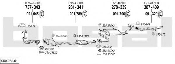 BOSAL 05006251 Система випуску ОГ