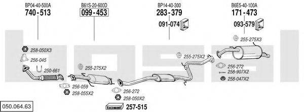 BOSAL 05006463 Система випуску ОГ