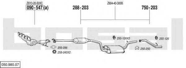 BOSAL 05098007 Система випуску ОГ