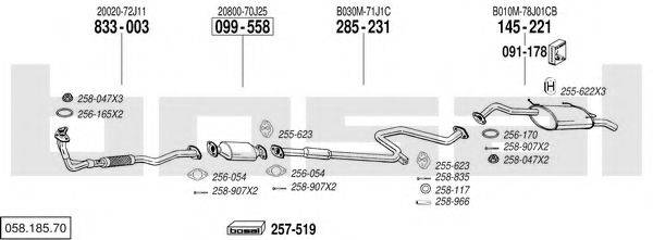 BOSAL 05818570 Система випуску ОГ