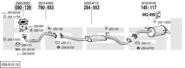 BOSAL 05891015 Система випуску ОГ