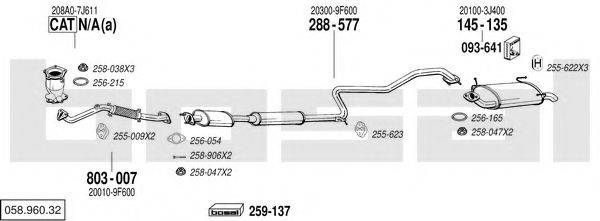 BOSAL 05896032 Система випуску ОГ