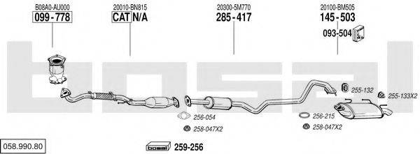 BOSAL 05899080 Система випуску ОГ