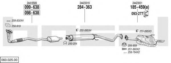 BOSAL 06002500 Система випуску ОГ