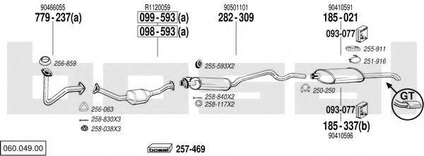 BOSAL 06004900 Система випуску ОГ