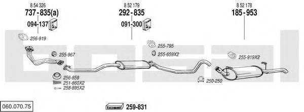 BOSAL 06007075 Система випуску ОГ