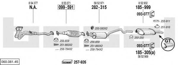 BOSAL 06008145 Система випуску ОГ