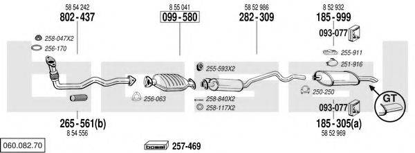 BOSAL 06008270 Система випуску ОГ