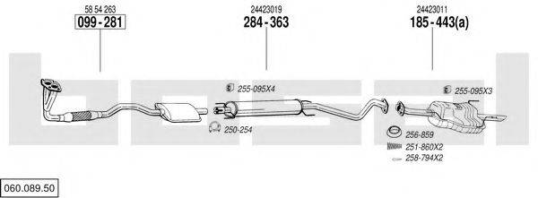 BOSAL 06008950 Система випуску ОГ