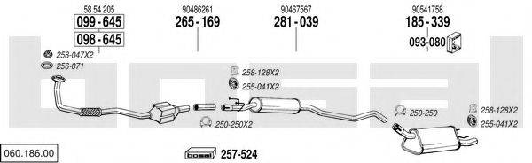 BOSAL 06018600 Система випуску ОГ