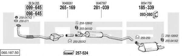 BOSAL 06018750 Система випуску ОГ