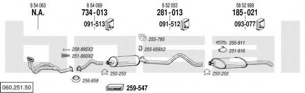 BOSAL 06025150 Система випуску ОГ