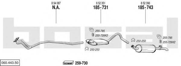 BOSAL 06044350 Система випуску ОГ