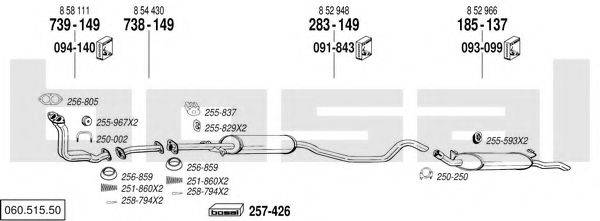 BOSAL 06051550 Система випуску ОГ