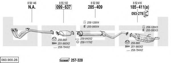 BOSAL 06090028 Система випуску ОГ