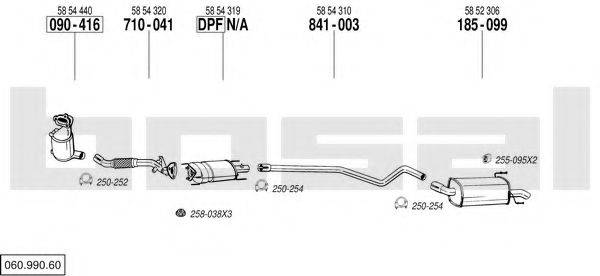 BOSAL 06099060 Система випуску ОГ