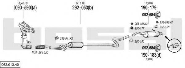 BOSAL 06201340 Система випуску ОГ