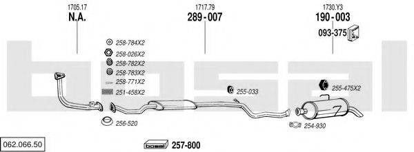 BOSAL 06206650 Система випуску ОГ