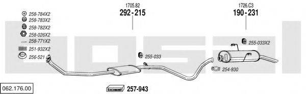 BOSAL 06217600 Система випуску ОГ