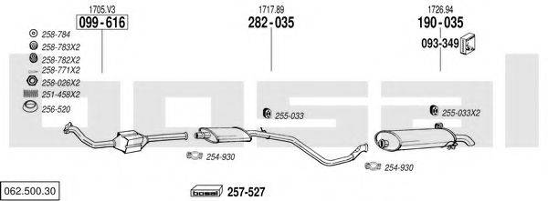 BOSAL 06250030 Система випуску ОГ