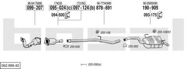 BOSAL 06299942 Система випуску ОГ