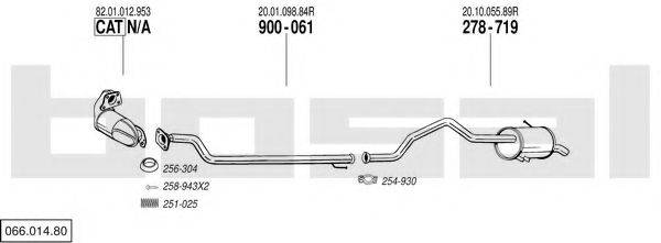 BOSAL 06601480 Система випуску ОГ