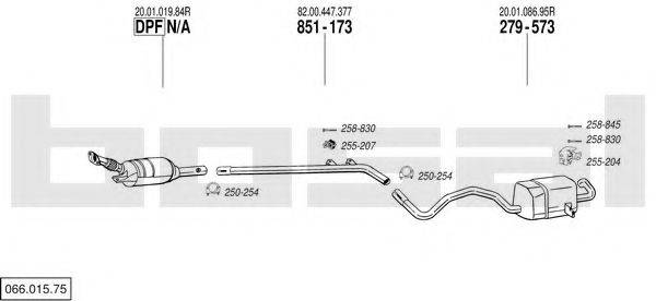 BOSAL 06601575 Система випуску ОГ