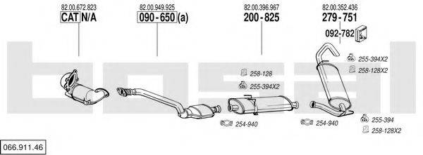 BOSAL 06691146 Система випуску ОГ