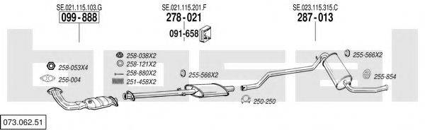 BOSAL 07306251 Система випуску ОГ