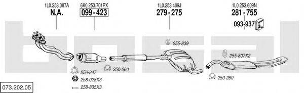 BOSAL 07320205 Система випуску ОГ