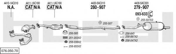 BOSAL 07605070 Система випуску ОГ