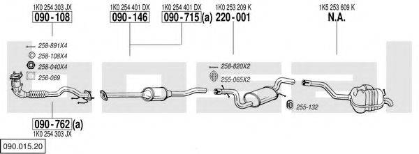 BOSAL 09001520 Система випуску ОГ