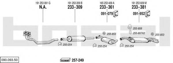 BOSAL 09009350 Система випуску ОГ